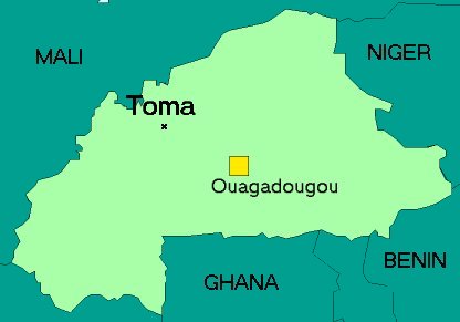 Carte du Burkina-Faso